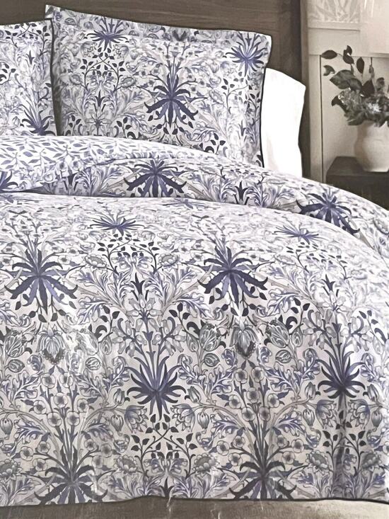 Morris & Co. Other - William MORRIS & CO. KING Duvet Cover Set Blue White Reversible COTTON